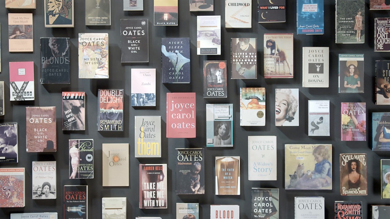 Display of Joyce Carol Oates books