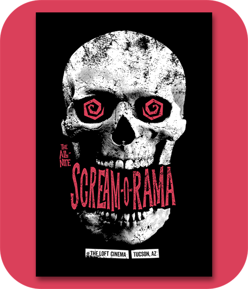 Scream-O-Rama Skull Sticker
