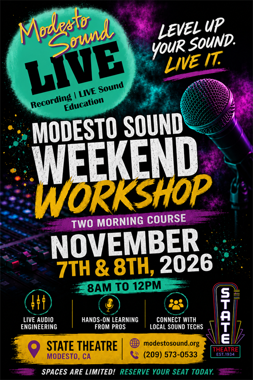 Modesto Sound Weekend Workshop poster