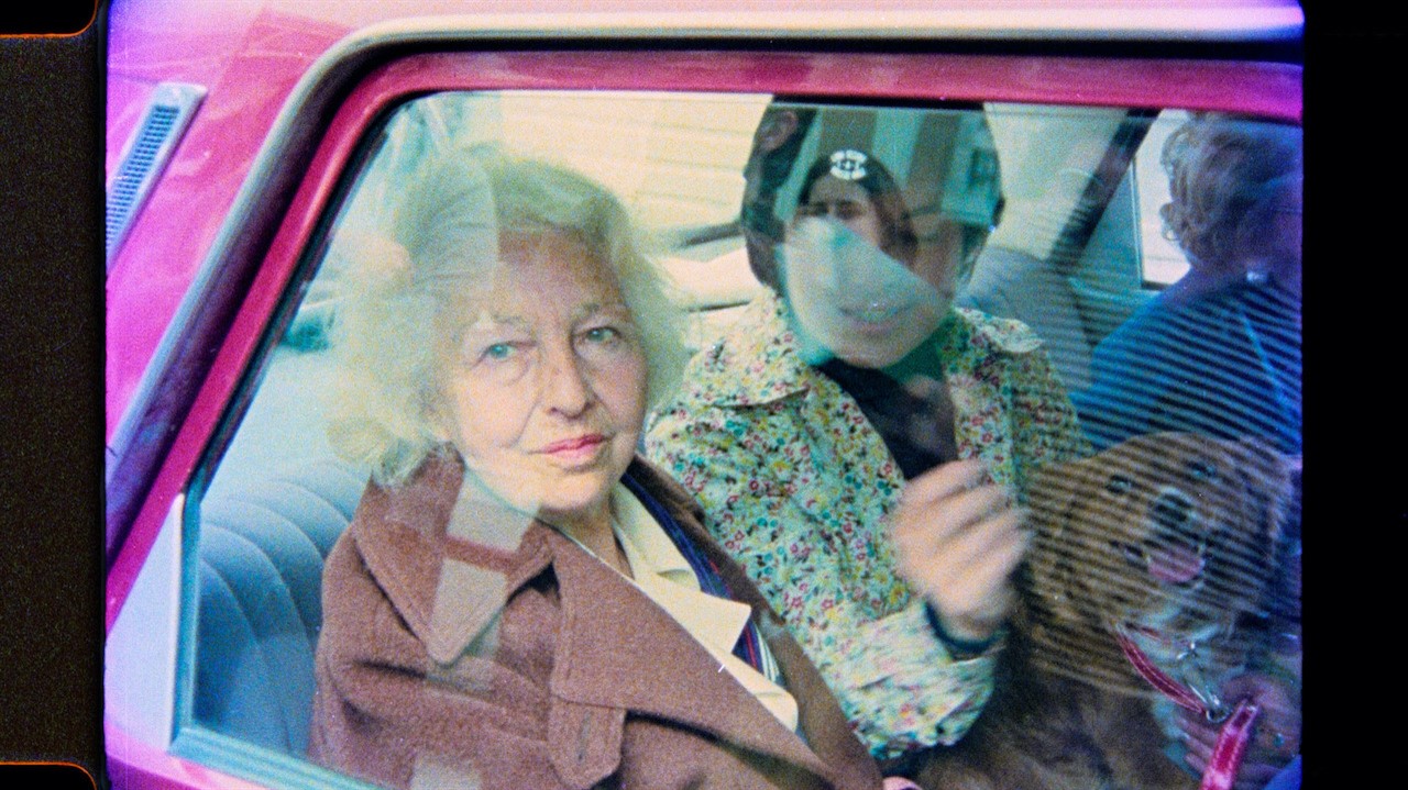 Women sitting in the backseat of a car
