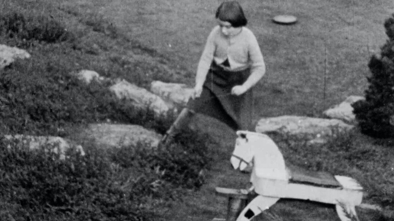 Child climbing a hill