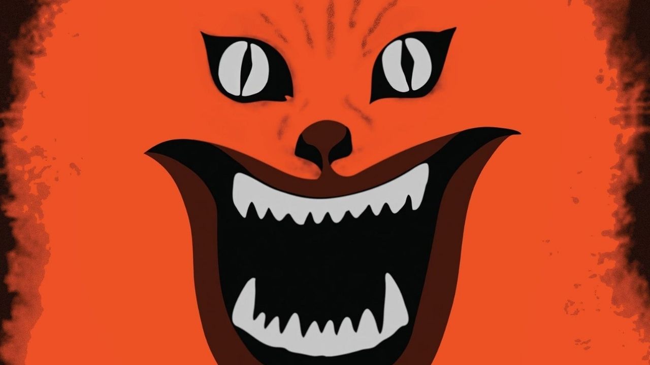 orange fluffy cat illustration