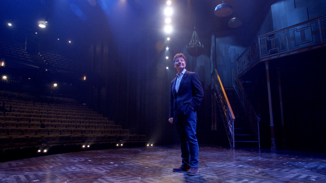 Antoni Cimolino in centre of empty stage