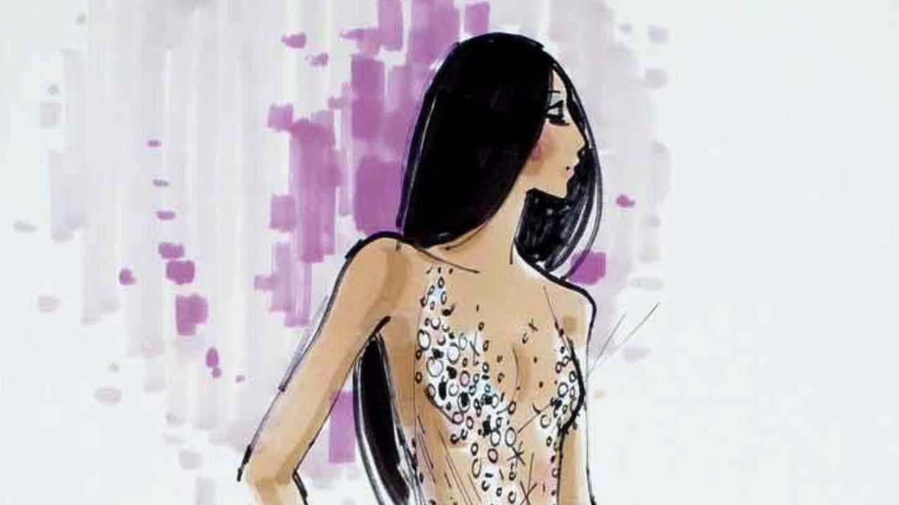 Bob Mackie's sketch of Cher