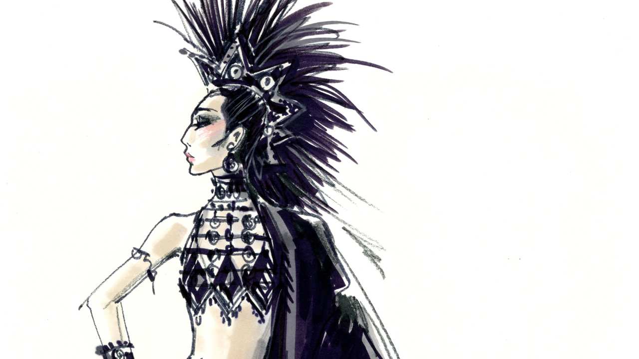 Bob Mackie's sketch of Cher