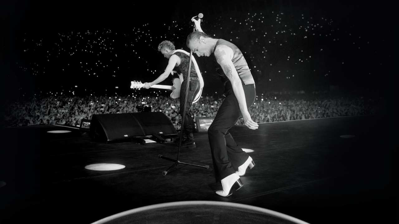 Dave Gahan and Martin Gore on stage