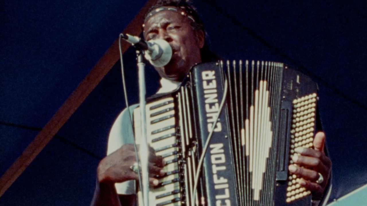 a man playing an accordian