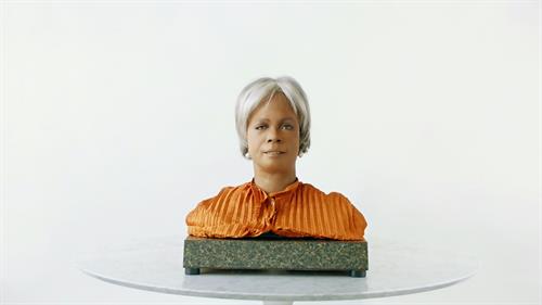 Realistic looking bust of a woman