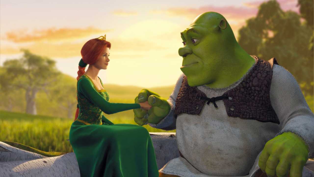 a green ogre and a princess