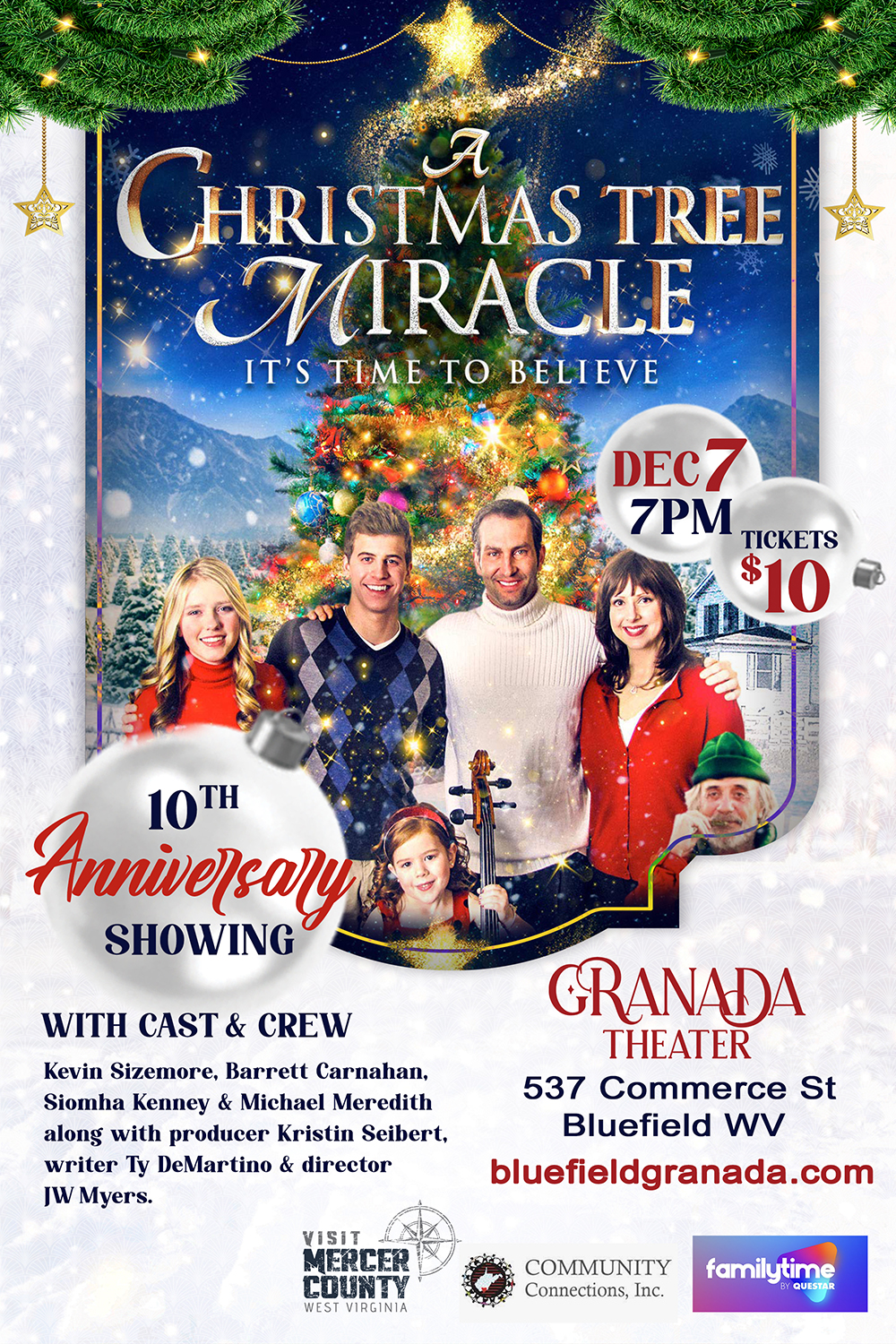 Bluefield Granada 10th Anniversary A Christmas Tree Miracle Meet And