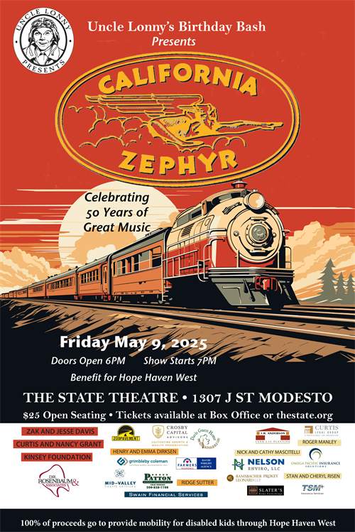 Uncle Lonny Presents – California Zephyr poster