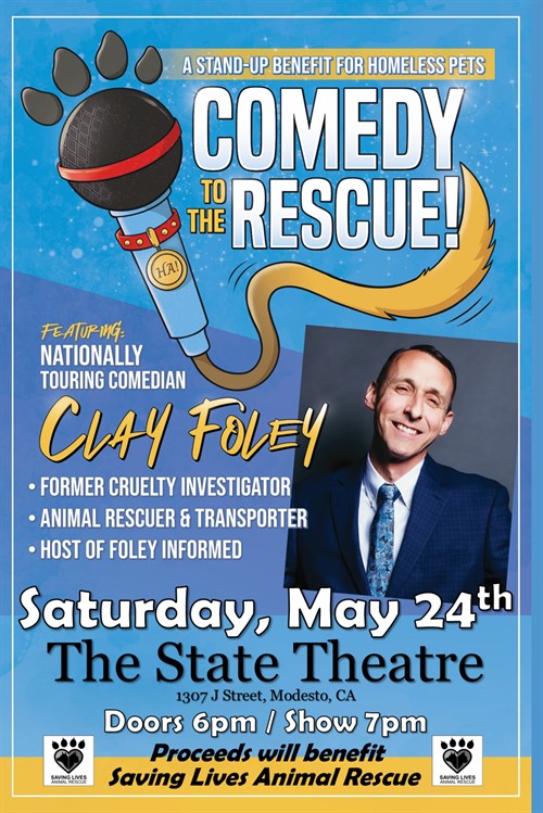 COMEDY TO THE RESCUE! –  Benefit for Saving Lives Animal Rescue poster