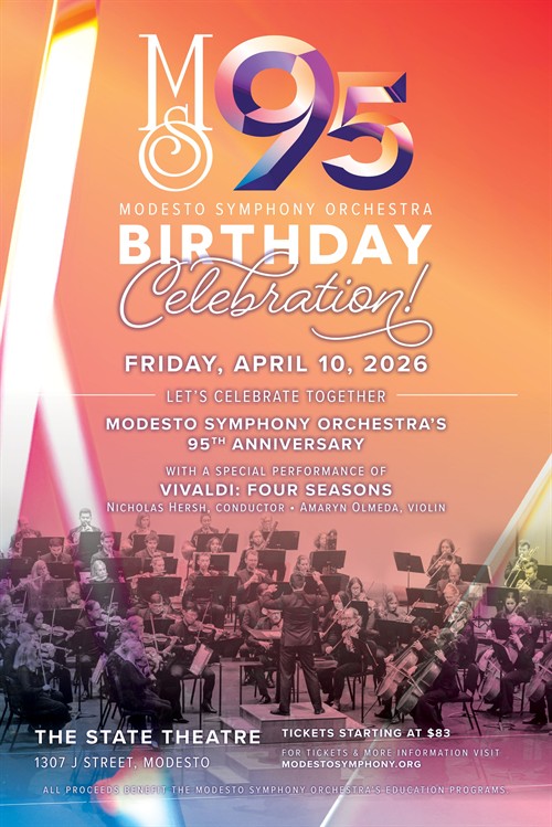 Modesto Symphony Orchestra 95th Birthday Celebration poster